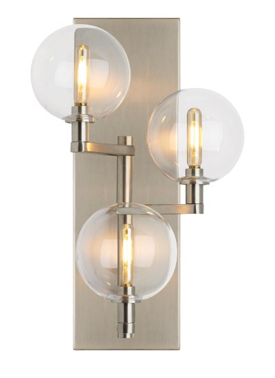 Foto para 2w Gambit 22k Metal & Glass Shade Satin Nickel E12 T6 90cri Gambit Triple Wall T CL SN-LED922