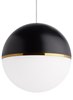 Foto para 12w Akova 27k Acrylic & Metal Shade Aged Brass 90cri FJ-Akova Pendant BK/AB ab-LED927