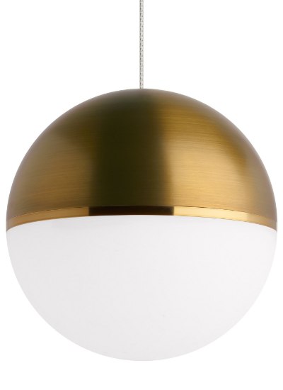 Foto para 12w Akova 27k Acrylic & Metal Shade Aged Brass 90cri FJ-Akova Pendant AB/BB ab-LED927