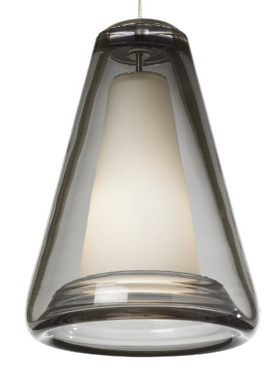 Foto para 35w Billow Satin Nickel FJ-Billow Pendant Smoke, sn