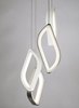 Foto para 6w Folium Satin Nickel FJ-Folium Pendant WH, sn, -LED