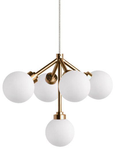 Foto para 2.5w Mara 27k Frosted Glass Globe Aged Brass 90cri FJ-Mara Pendant WH AB -LED927