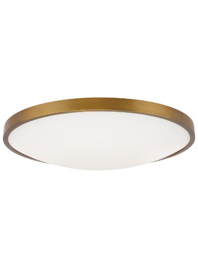 Foto para 22w Vance 27k Frosted Glass Diffuser Aged Brass 90cri Vance 13 Flush Mount 13IN AB -LED927