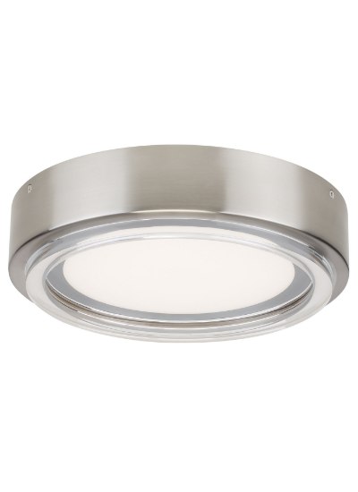 Foto para 60w Escher 27k Acrylic Diffuser Satin Nickel 90cri Escher Flush Mount Ceiling sn-LED927-277