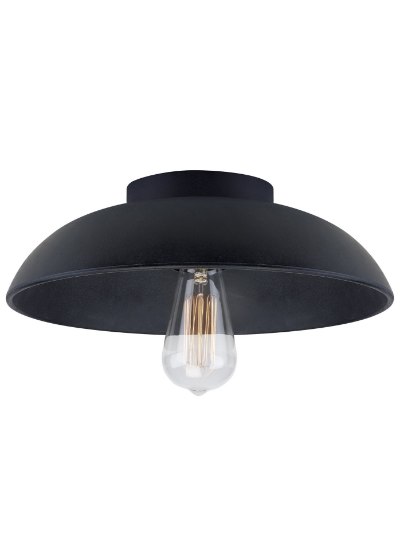 Foto para 60w Fett Sand Casted Metal S26 Fett Flush Mount Ceiling ZC