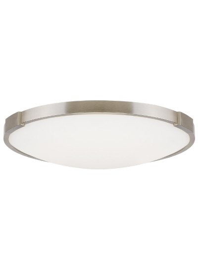 Foto para 22w Lance 27k Frosted Glass Diffuser Satin Nickel 90cri Lance 13 Flush Mount 13IN SN -LED927