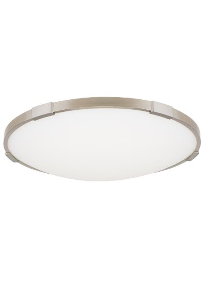 Foto para 33w Lance 27k Frosted Glass Diffuser Satin Nickel 90cri Lance 18 Flush Mount 18IN SN -LED927-277