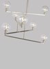 Foto para 2w Gambit 22k Transparent Glass Globe Aged Brass E12 T6 90cri Gambit Chandelier CL AB -LED922