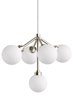 Foto para 2.5w Mara 27k Frosted Glass Globe Satin Nickel 90cri MP-Mara Pendant WH SN -LED927