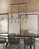 Foto para 3.5w Sedona 22k Transparent Glass Orb Aged Brass E26 Medium Base T14 90cri Sedona Three-Port Chandelier Trpl Three Port Lnr C