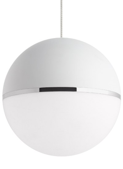 Foto para 12w Akova 27k Acrylic & Metal Shade Satin Nickel 90cri MO-Akova Pendant WH/CH sn-LED927