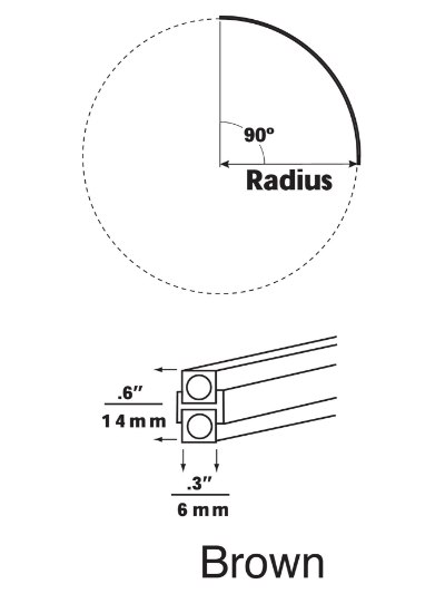 Foto para Pre-Bent Satin Nickel MO-Horiz 90° 24IN R clear, sn