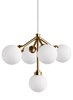 Foto para 2.5w Mara 27k Frosted Glass Globe Aged Brass 90cri MO-Mara Pendant WH AB -LED927