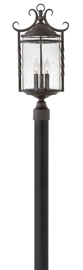 Foto para 60w Outdoor Casa CAND Clear Seedy Olde Black Post Top/ Pier Mount