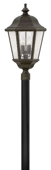 Foto para 5w Outdoor Edgewater CAND. LED Clear Seedy Oil Rubbed Bronze Extra Large Post Mount