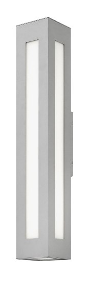 Foto para 37w Outdoor Dorian LED Clear Painted White Inside Titanium Extra Large Wall Mount