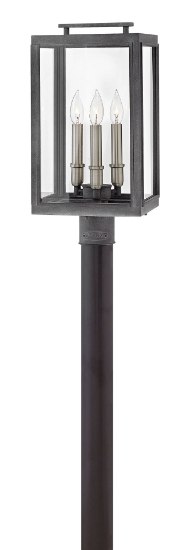 Foto para 5w Outdoor Sutcliffe CAND. LED Clear Aged Zinc Post Top/ Pier Mount