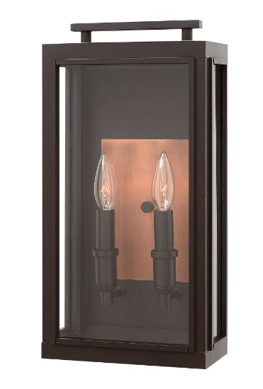 Foto para 5w Outdoor Sutcliffe CAND. LED Clear Oil Rubbed Bronze Medium Wall Mount