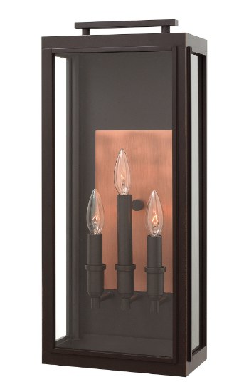 Foto para 5w Outdoor Sutcliffe CAND. LED Clear Oil Rubbed Bronze Large Wall Mount