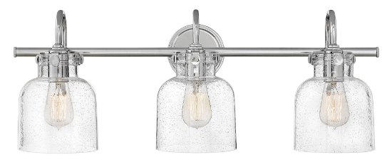 Foto para 100w Bath Congress MED Clear Seedy Chrome Bath Three Light