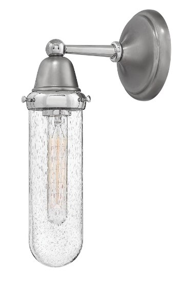 Foto para 100w Sconce Academy MED Clear Seedy English Nickel