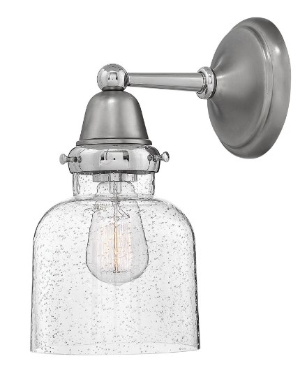 Foto para 100w Sconce Academy MED Clear Seedy English Nickel