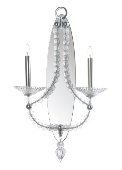 Foto para Paris 2-Light Wall Sconce PN Clear Glass CA Incandescent