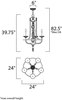 Foto para Paris 5-Light Chandelier PN Clear Glass CA Incandescent (OA HT 44.5"-82.5") (CAN 6"x6"x1.75")36" Chain