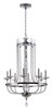 Foto para Paris 8-Light Chandelier PN Clear Glass CA Incandescent (OA HT 54.25"-92.5") (CAN 6"x6"x1.75")36" Chain