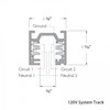 Foto para 12' 2x20a Black Surface Mount Two Circuit Architectural W Track