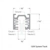 Foto para 4' 2x20a Black Surface Mount Two Circuit Architectural W Track