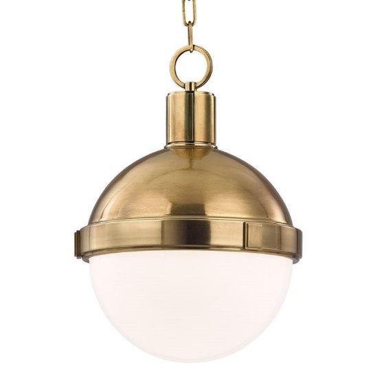 Foto para 150w 14½" Lambert Aged Brass E26/A19 1-Light Pendant