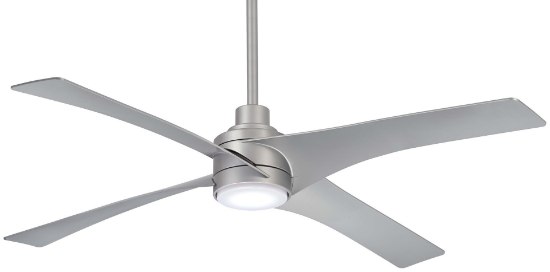 Foto para 4w WW 56" Swept Silver 4-Blade LED Ceiling Fan