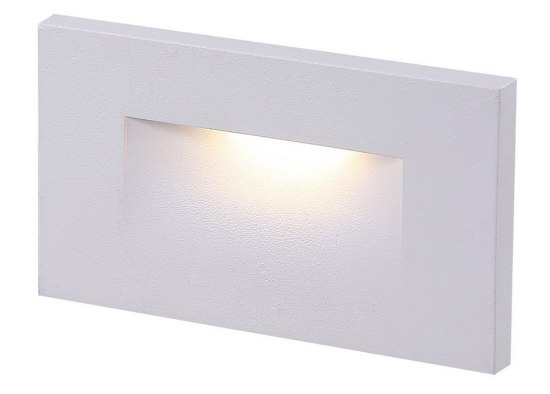 Foto para 3w 30k 100lm 120v White Aluminum Indoor Outdoor WW LED Step Light