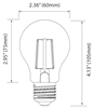 Foto para 6.5w ≅40w 455lm 22k 120v E26 A19 Filament Dimmable SW LED Light Bulb