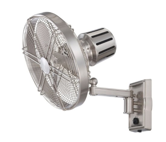 Foto para 14" Faraday Brushed Polished Nickel Wall Mount Fan