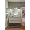 Foto para 30" Round Off-Center Frosted Face and White Acrylic Sides Integrated WW LED Mirror