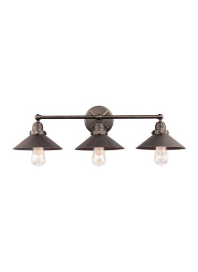 Foto para 225w (3 x 75w) 32" Hooper 3 Light Antique Bronze Vanity Wall Light