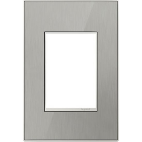 Foto para adorne Real Materials Brushed Stainless 1-Gang+ 3 Module Wall Plate