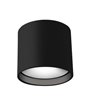 Foto para 14w 1100lm 30k 5⅛" Falco Black Round Cast Aluminum Dimmable WW LED Flushmount