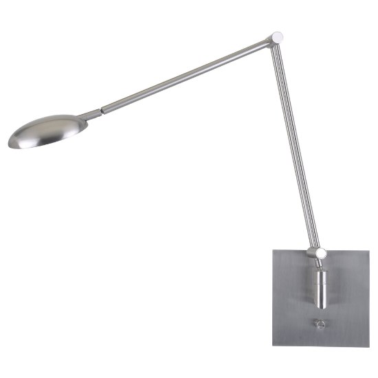 Foto para 6w TaskWerx SSL 83CRI LED Dry Location Brushed Steel Reach Wall Mounted Ajustable Led Task Lamp (OA HT 20)