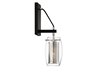 Foto para 60w 5" Dunbar Matte Black with Polished Chrome Accents 1-Light Wall Sconce