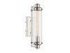 Foto para 60w 5" Pike Polished Nickel 1-Light Wall Sconce