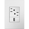 Foto para adorne Real Materials Mirror White 1-Gang+ 3-Module Wall Plate