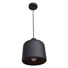 Foto para 60w 800lm 27k Nostalgia E-26 A-19 Replaceable SW LED Dry Location Matte Black Matte Gold 1-Light Pendant 10.5"Ø10" (OA HT 131")