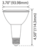 Foto para 10½w ≅75w 800lm 40k 90cri 120v E26 PAR30 Dimmable Wet NW LED Light Bulb