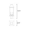 Foto para 20" Vicksburg Black 2-Light E12 Outdoor Pole/Post Mount Lantern