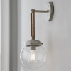 Foto para 17¾" Coastal Cottage Rope Globe Distressed Cream E26 Dimmable Sconce