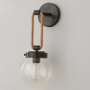 Foto para 17¾" Coastal Cottage Rope Globe Distressed Warm Bronze E26 Dimmable Sconce