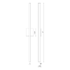 Foto para 37" Vega Brushed Nickel Frosted Acrylic LED Linear Wall Sconce